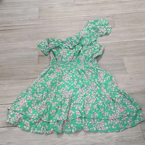 Draper James Green One Shoulder Dress - Picture 5 of 7